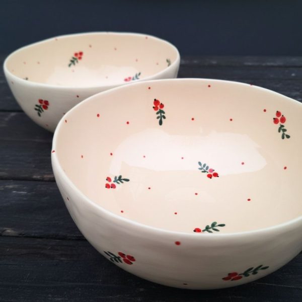 Keramična skleda z božičnim motivom